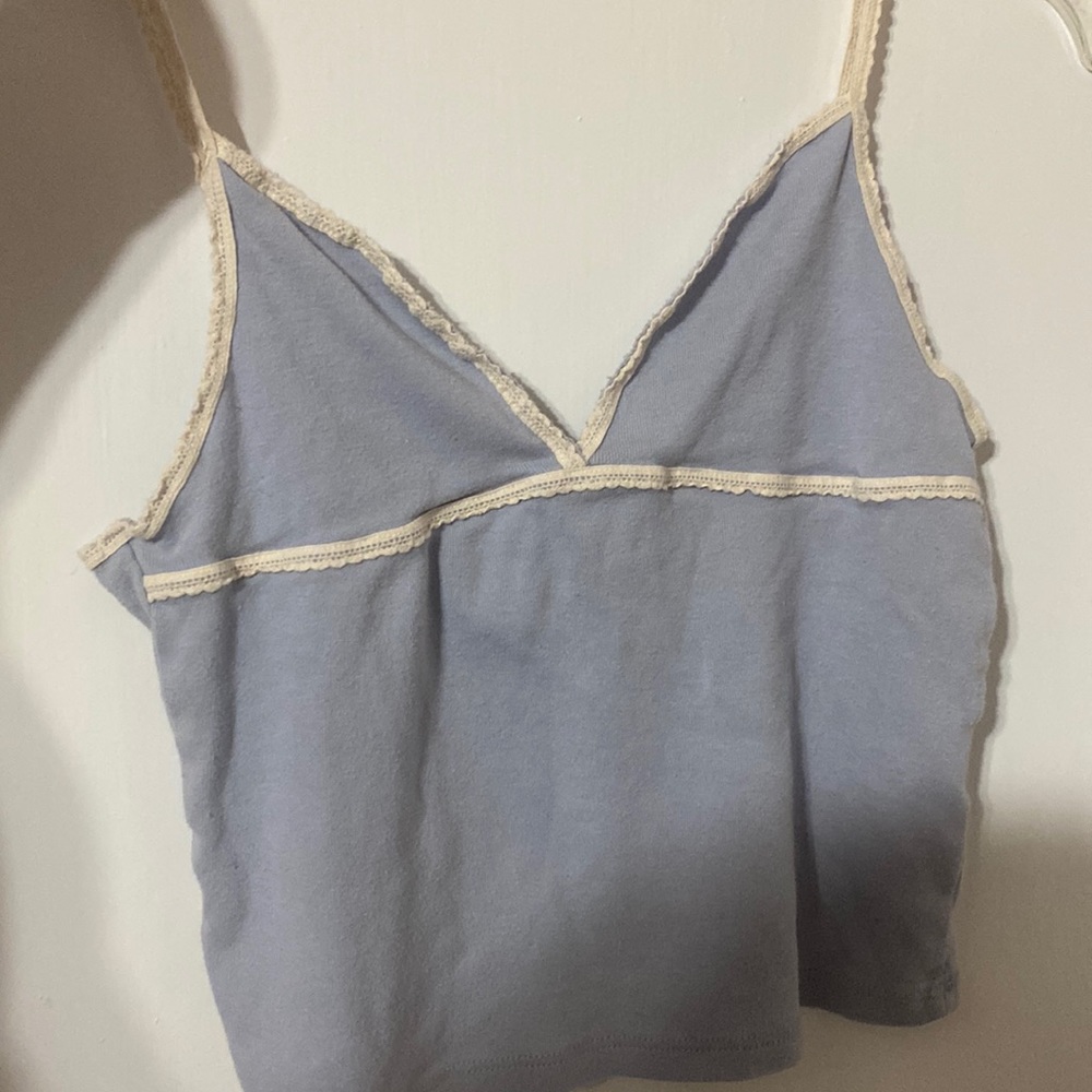 size small light blue top